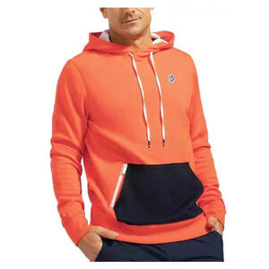 Men's Orange Hoodie with Black Pocket Fourlaps Peloton